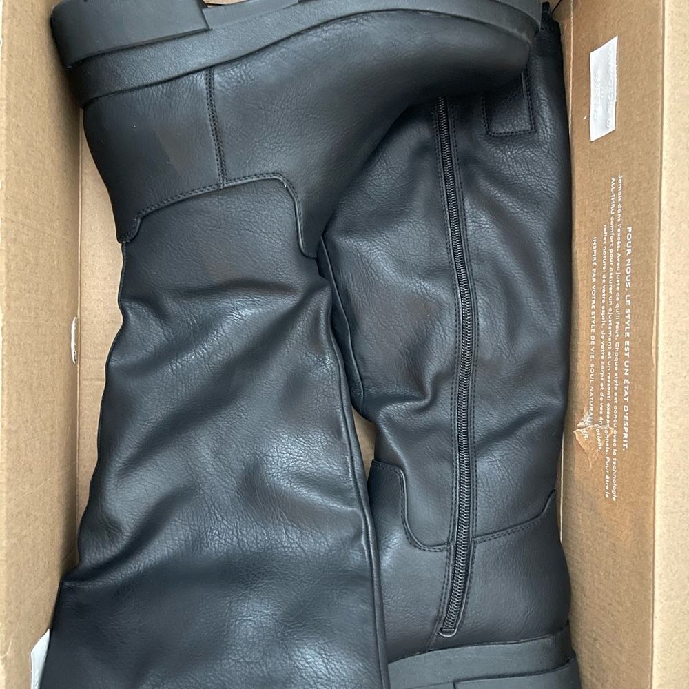 Black Leather Men's Boots